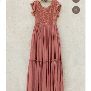 Girls Tiered Rust Joyfolie Maxi